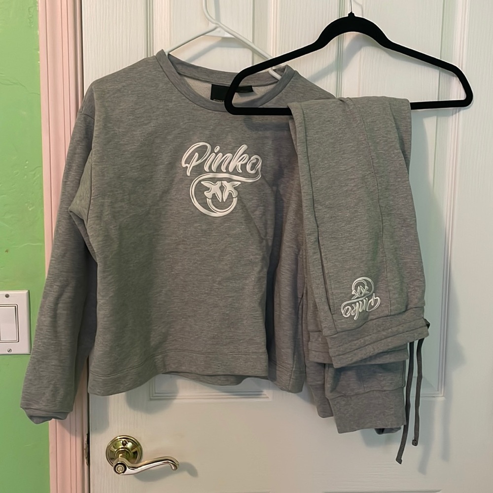 Pinko Grey Sweatsuit (sweat pants and sweatshirt)